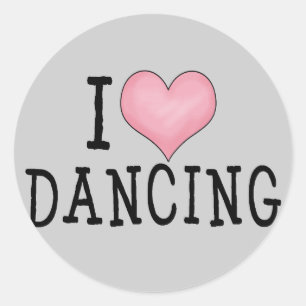 Pegatina Redonda Me encanta bailar
