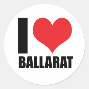 Pegatina Redonda Me encanta Ballarat
