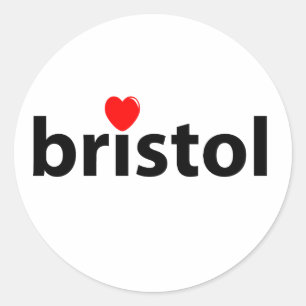 Pegatina Redonda Me encanta Bristol