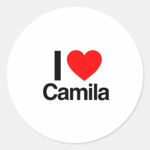 Pegatina Redonda me encanta camila