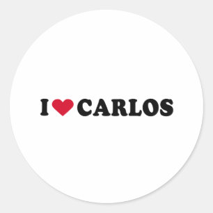 PEGATINA REDONDA ME ENCANTA CARLOS