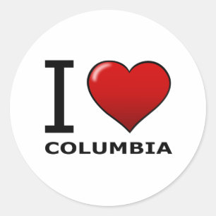 PEGATINA REDONDA ME ENCANTA COLUMBIA, OH - OHIO