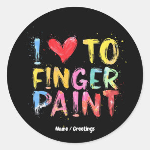 Pegatina Redonda Me Encanta Decirle Paint Cute y Funny Valentine