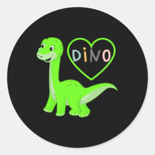Pegatina Redonda ME ENCANTA DINO - Buen diseño por Máximo diseño :