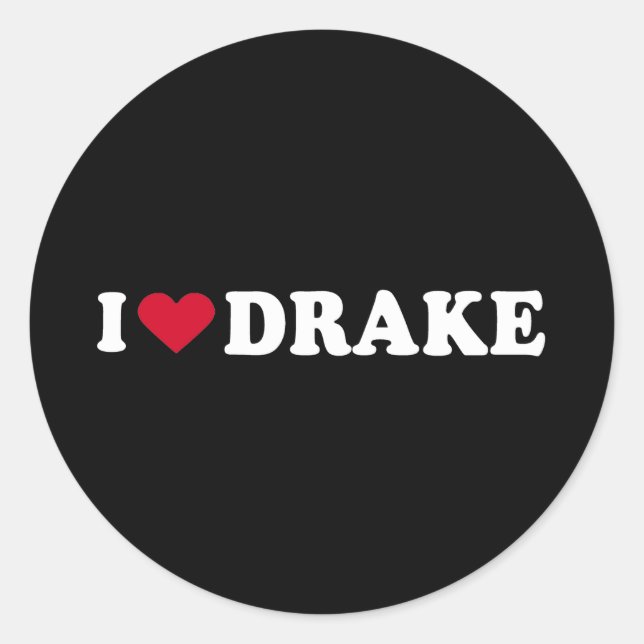 PEGATINA REDONDA ME ENCANTA DRAKE (Anverso)