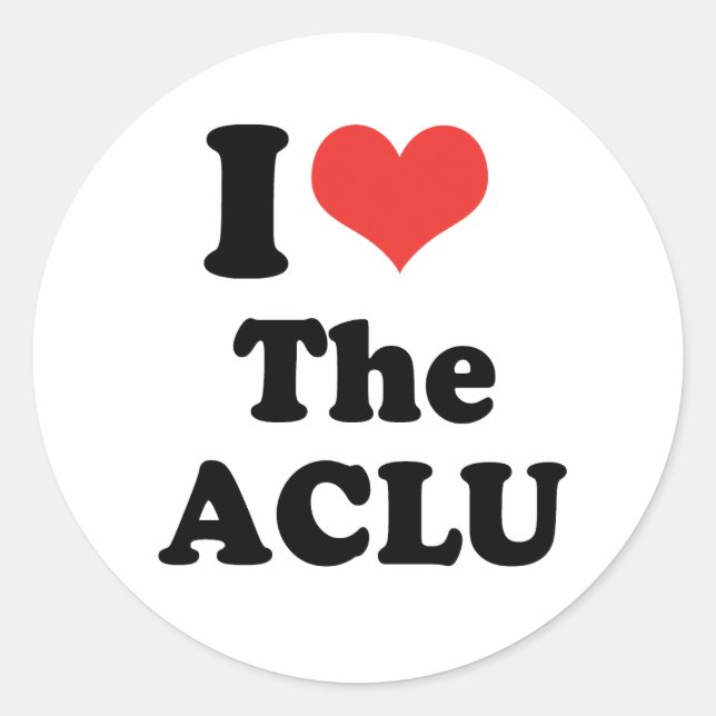 Pegatina Redonda ME ENCANTA EL ACLU - .png (Anverso)