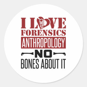 Pegatina Redonda Me encanta el antropólogo de la antropología foren