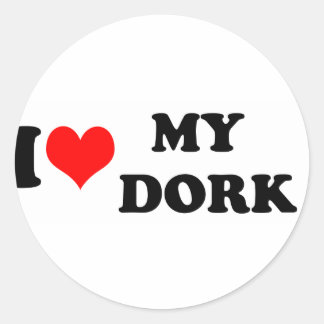 PEGATINA REDONDA ME ENCANTA (EL CORAZÓN) MI DORK