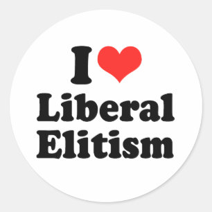 Pegatina Redonda ME ENCANTA EL ELITISMO LIBERAL.png
