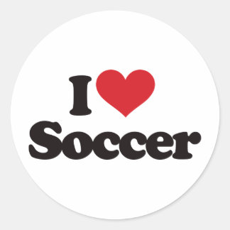 Pegatina Redonda Me encanta el fútbol