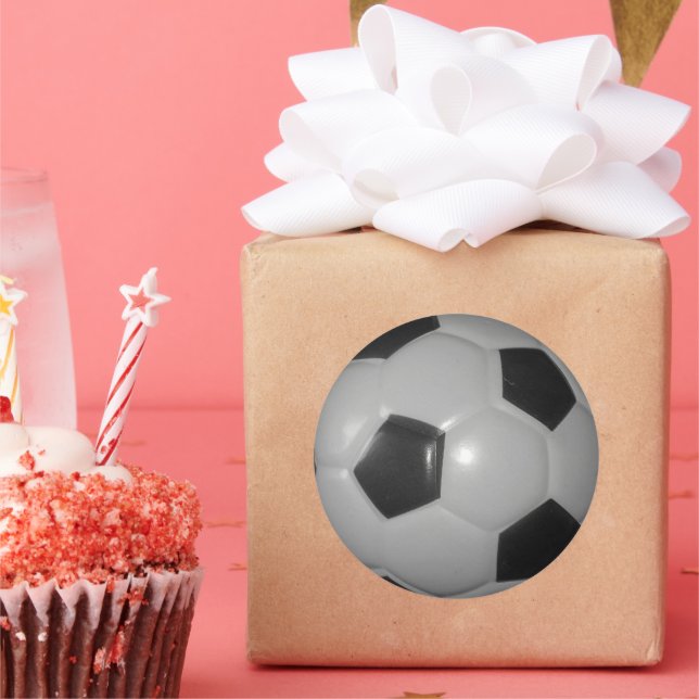 Pegatina Redonda Me encanta el fútbol (fútbol) (Fiesta)