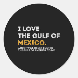 Pegatina Redonda Me Encanta El Golfo De México Golfo De Estados Uni