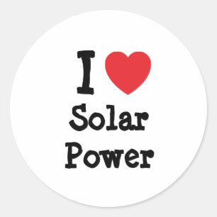 Pegatina Redonda Me encanta el personalizado de corazón de energía 