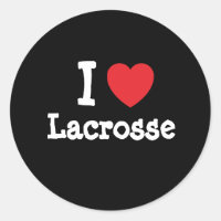 Me encanta el personalizado de corazón de Lacrosse