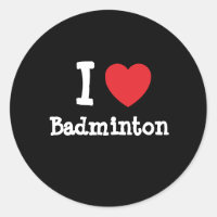 Me encanta el personalizado del corazón de Badmint