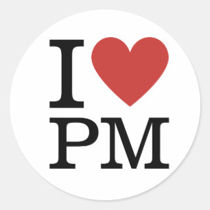 Pegatina Redonda ❤️ Me encanta el PERSONALIZADO del personal de adm