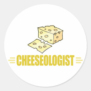 Pegatina Redonda Me encanta el queso