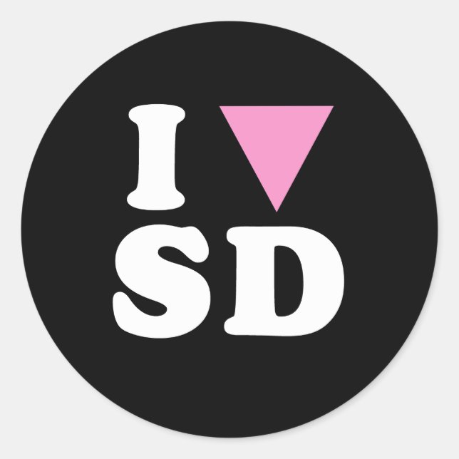 Pegatina Redonda ME ENCANTA EL SD GAY - BLANCO -.png (Anverso)