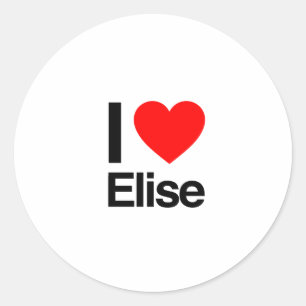 Pegatina Redonda me encanta elise