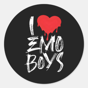 Pegatina Redonda Me Encanta Emo Gótico Emo Grunge Alt 2000S Punk Es