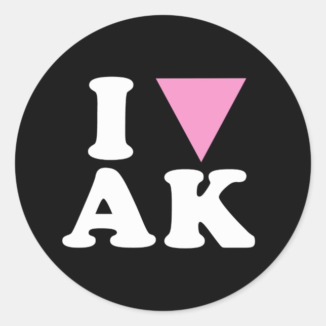 Pegatina Redonda ME ENCANTA GAY AK - BLANCO -.png (Anverso)