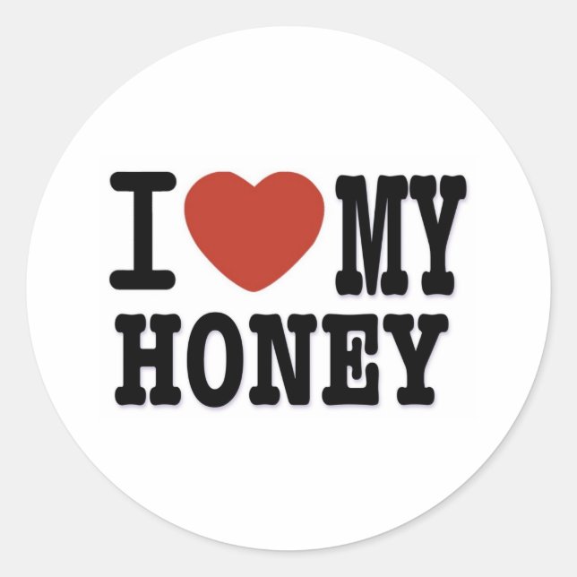 PEGATINA REDONDA ME ENCANTA HONEY (Anverso)