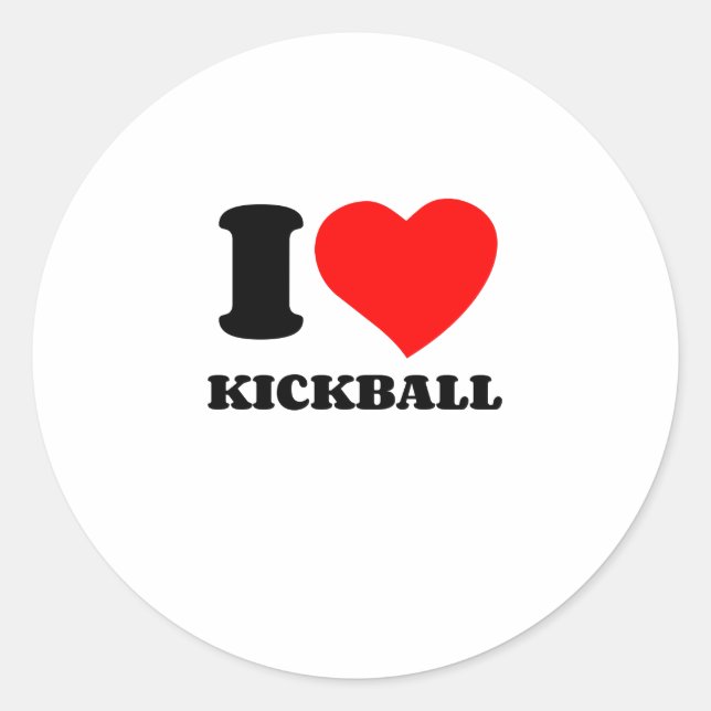 PEGATINA REDONDA ME ENCANTA KICKBALL (Anverso)