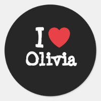 Me encanta la camiseta de corazón de Olivia