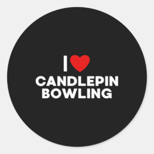 Pegatina Redonda Me Encanta La Candlepin Bowl T Shirt