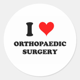 Pegatina Redonda Me Encanta La Cirugía Ortopedia