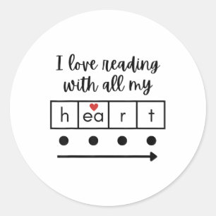 Pegatina Redonda Me Encanta Leer Con Todo Mi Profesor De Ciencias D