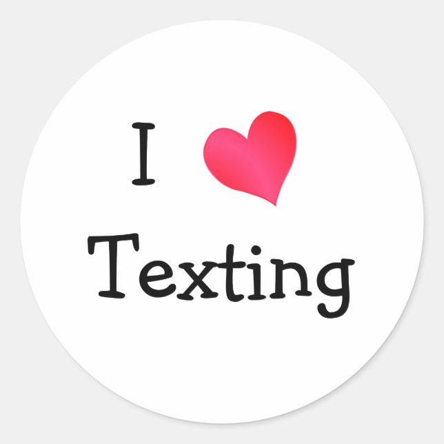 Pegatina Redonda Me Encanta Los Textos (Anverso)