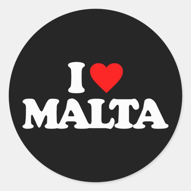 PEGATINA REDONDA ME ENCANTA MALTA (Anverso)