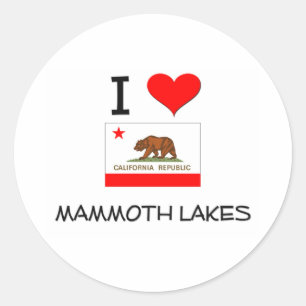 Pegatina Redonda Me encanta MAMMOTH LAKES California