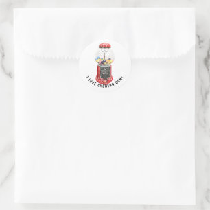 Pegatina Redonda Me encanta masticar goma