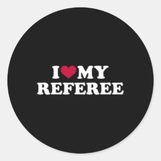 Pegatina Redonda Me encanta mi árbitro