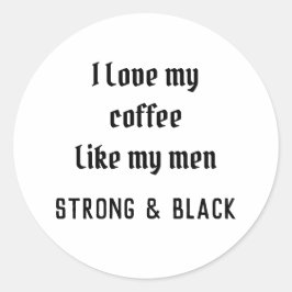 Pegatina Redonda Me encanta mi café