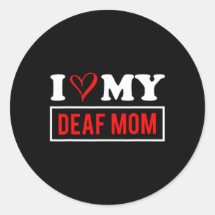 Pegatina Redonda Me encanta mi Día de la Madre de mamá.