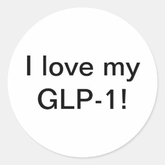 Pegatina Redonda Me encanta mi GLP-1