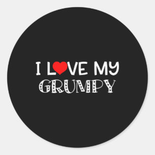 Pegatina Redonda Me Encanta Mi Grumpt Día De Los Padres Camisas Un