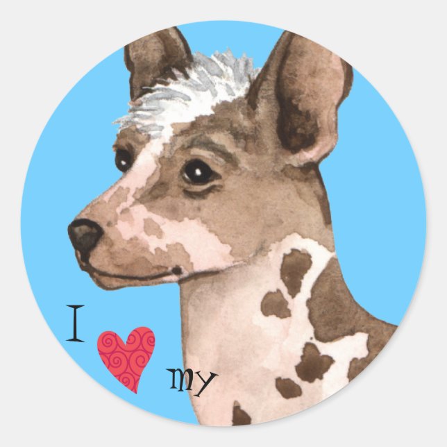 Pegatina Redonda Me encanta mi orquídea inca peruana (Anverso)