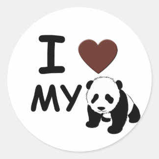 PEGATINA REDONDA ME ENCANTA MI PANDA