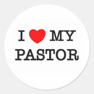 Pegatina Redonda Me encanta mi PASTOR