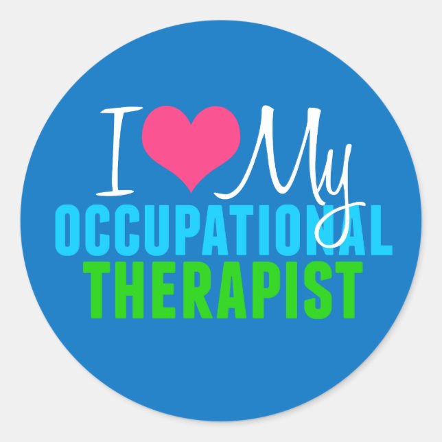 Pegatina Redonda Me encanta mi sesión (Anverso)