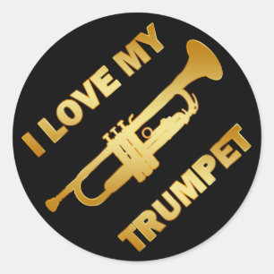 PEGATINA REDONDA ME ENCANTA MI TRUMPET