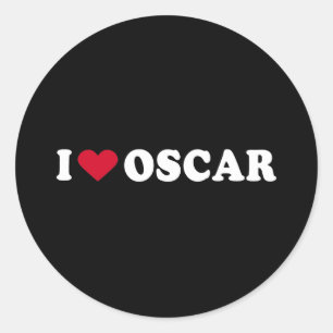 PEGATINA REDONDA ME ENCANTA OSCAR