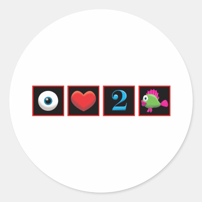 PEGATINA REDONDA ME ENCANTA PESCAR (Anverso)