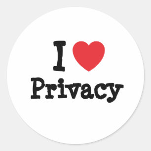 Pegatina Redonda Me encanta Privacy personalizado personalizado