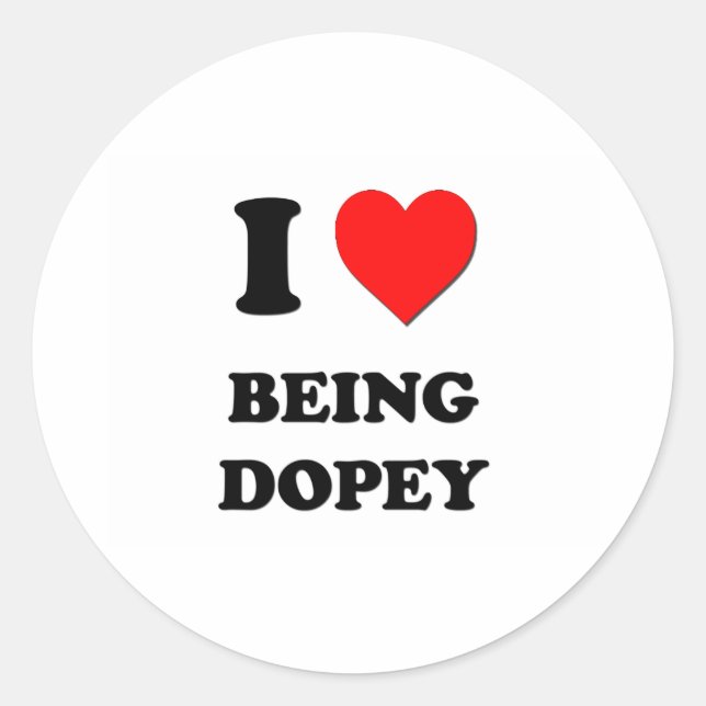 Pegatina Redonda Me Encanta Ser Dopey (Anverso)