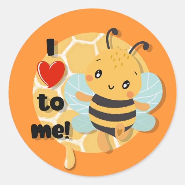 Pegatina Redonda ¡Me encanta ser yo! (Anverso)